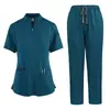 Uniformes Quirúrgicos Transfronterizos para Doctores y Enfermeras, Uniformes de Trabajo para Hospital de Mascotas, Ropa Profesional de Manga Corta con Cuello Alto para Salón de Belleza