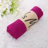 Ventas Directas de Fábrica Bufanda de Seda Color Sólido Color Caramelo Estilo Delgado de Verano Bufanda de Seda Roja Bufanda Larga de Gasa Rayada Protección Solar Bufanda de Seda Estilo Delgado de Verano
