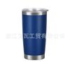 Copo Térmico Personalizado Transfronteiriço Aço Inoxidável 304 Copo de Gelo Portátil Copo de Hábito Copo Simples com Canudo para Carro