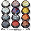 Set de 12 colores 5 mm láser hueco corazón amor lentejuelas para arte de uñas ultra finas brillo degradado pegamento para esmalte de uñas