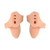 Chinelo Separador de Dedos com Orifício Duplo Separador de Dedos Silicone Almofada de Arco Corretor de Hálux Valgo