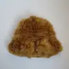 Sombrero de pescador de pelo de conejo pequeño con aspecto súper facial mejorado, sombrero de felpa para mujer, gorro de punta cálido a prueba de frío, sombrero de cubo de pelo para otoño e invierno