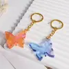 Amapola DIY Resina de Cristal Seis Eslabones Corazón Mariposa Colgante Llavero Decoración Molde de Silicona Mayoreo