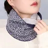 Bufanda Gruesa de Terciopelo con Estampado para Otoño e Invierno, Protección para el Cuello, Protección contra el Frío y Bufanda Elástica Cálida, Unisex, Bufanda para el Cuello Estilo Occidental