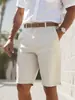 Exportación Transfronteriza Populares Europeos y Americanos Pantalones Cortos de Traje de Negocios para Hombre Verano 2025 Nuevos Pantalones Casuales de Cinco Puntos 8757