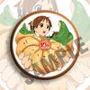 ¡K-ON! Insignia de dibujos animados de niña de tono claro insignia B alrededor secundario delicioso Akiyama Shu no-Colgante