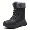 Zapatos de algodón cálidos engrosados con forro polar antideslizantes de comercio exterior ruso para mujer, botas de nieve cálidas antideslizantes forradas de polar para viajes de invierno al norte y esquí para mujer