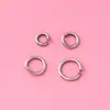 Anillo Retro Viejo Mate de Plata S925 de 5mm 6mm Abierto Cerrado Anillo de Plata con Colgante Cuerda Trenzada DIY Accesorios de Plata