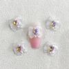 Nueva joyería de uñas de guerrero marinero, lazo de perla de hielo, diamantes de amor, funda para teléfono DIY, accesorios para tarjetas para el cabello