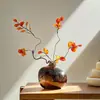 Adornos de Florero de Vidrio Estilo Medieval, Decoraciones para Arreglos Florales de Sala de Estar, Muebles Blandos para el Hogar Estilo Retro de Lujo Accesible de Alta Gama