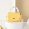 Bolsa de Perlas Llavero Creativo Colgante Accesorios Bolso de Mano para Niños Billetera Mini Cuero PU