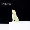Natural Crystal Wolf animal escultura pedra semi-preciosa etiqueta mineral casa desktop decoração artesanato ornamentos
