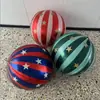 Nuevos Globos Redondos de Papel de Aluminio 4D Rayados con Estrellas de 22 pulgadas Decoración para Fiestas, Escuelas, Centros Comerciales, Celebraciones de Baile