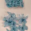 Papel de Arroz Pegajoso Rosa Creativo Mariposa de Cristal Decoración para Pastel de Cumpleaños Mariposa de Papel de Arroz Multicolor Impresión en Papel de Oblea