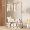 Cabideiro Móvel de Chão Moderno para Uso Doméstico no Quarto, Cabide para Roupas de Dormir e Sujas, Prateleira de Armazenamento para Roupas e Chapéus