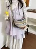 Bolso Tejido de Paja para Mujer Transfronterizo 2026 Nuevo Bolso de Hombro Cruzado de Moda Bolso Baguette Tejido Estilo Coreano de Moda Tendencia