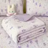 Capa de Cama de Gaze Dupla Camada com Sensação de Nuvem Grau Mãe e Bebê Peça Única Lavável à Máquina Acolchoada Lençol Espesso Conjunto de Três Peças Lençol de Tatami Kang