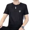 Camiseta de Manga Corta con Estampado de Marca de Moda para Hombre 2026 Nuevo Estilo para Hombre de Manga Media Talla Grande Verano Cuello Redondo Camiseta de Moda para Hombre