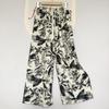 Calça de Pijama Longa de Algodão Seda Feminina Verão plus size Solta Pijama Feminino Verão Algodão Fina Calça de Perna Larga