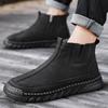 Otoño e Invierno 2024 Nuevo TikTok Venta en Vivo Suela de Goma Bota Martin de Caña Alta Herramienta Casual para Exteriores Cubrepiés para Hombre