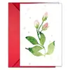 Conjunto de Envelopes para Cartão de Cumprimentos com Ilustração de Flores e Plantas Transfronteiriças Estilo Literário Cerimônia de Aniversário Agradecimento Cartão Universal