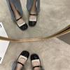Sapatos de Couro Pequenos de Nicho Inspirados em Design, Sapatos de Couro Pequenos Retrô Franceses Estilo Chanel Britânico, Sapatos Mary Jane, Sapatos Femininos de Início de Primavera