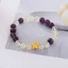 2026 Ano do Cavalo, o Ano do Signo Zodiacal, Atrai Amor, Pequenos Acessórios para Meninas, Pulseiras de Cristal Natural no Atacado, Traz Riqueza, Cristal Rosa