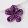 Novo Patch de Tecido Flor de Ameixa Tridimensional de Cinco Pétalas com Pedrarias Coloridas para Sapatos DIY, Bolsas, Acessórios de Roupas e Itens Decorativos