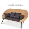Cadeira Nórdica Personalizada para Exterior em Rattan Cadeira de Rattan para Lazer Pátio de Villa Mesa de Café Combinação de Móveis de Rattan para Exterior