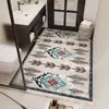 Alfombrilla de piso de tierra de diatomeas estilo bohemio para entrada y recibidor, antideslizante, resistente a la suciedad, resistente al desgaste, absorbente de agua, secado rápido