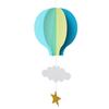Suministros de Decoración para Boda, Vacaciones, Fiesta de Cumpleaños, Adornos Colgantes Tridimensionales, Colgantes de Ventana de Nube de Globo Aerostático con Forma de Corazón