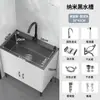 Fregadero de Cocina de Acero Inoxidable con Gabinete Integrado, Fregadero para Lavar Platos para Viviendas de Alquiler, Gabinete Sencillo de Madera Maciza con Fregadero Simple o Doble