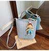 Bolso de Hombro para Mujer Transfronterizo de Moda 2025 Nuevo Bolso Versátil Casual de Axila con Patrón Bandolera Bolso Balde