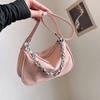 Bolso de Axila para Mujer 2024 Nuevo Texturizado para Mujer Cadena para el Hombro Bandolera Primavera y Verano Portátil Simple Bolso Cuadrado Pequeño Moderno