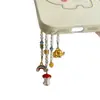 Hombre de jengibre navideño Cadena para teléfono móvil con borla de árbol de Navidad Nicho DIY Cordón para teléfono móvil de aspecto elegante Colgante de cuentas Regalo