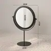 Espelho Pequeno de Alta Qualidade, Estiloso, Estilo Luxo Leve para Uso na Mesa, Adequado para Estudantes e Uso Doméstico, Espelho de Mesa para Maquiagem, Espelho de Lado Único para Dormitório, Espelho de Maquiagem