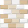 Pegatinas de Pared Estéreo 3D PVC Ladrillo Blanco Cocina y Restaurante Impermeables y a Prueba de Aceite Autoadhesivas Decorativas Transfronterizas Punto al por Mayor