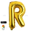 Globo Alfanumérico Mediano Dorado y Plateado de 32 pulgadas Decoración de Cumpleaños Papel de Aluminio Fiesta de Bodas Set de Película de Aluminio Arreglo Globo