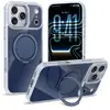 Funda de Acrílico Espejo para Teléfono Adecuada para iPhone 17/16E, con Agujeros de Precisión, Superficie Brillante, Atracción Magnética y Soporte