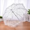 Guarda-chuva Decorativo Europeu e Americano Branco para Daminha de Casamento Pequeno Guarda-chuva de Renda Casamento Guarda-chuva de Aço Inoxidável com Cabo Longo Suprimentos para Casamento Atacado