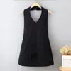 Delantal Ajustable con Botones de Nuevo Estilo para Cocina y Uso en el Hogar, Delantal Resistente al Agua para Tienda de Té de Leche y Ropa de Trabajo para Hornear con Logo