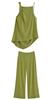 Ropa de Mujer de Comercio Exterior Verano 2025 Europeo y Americano Top Asimétrico Decorativo Plisado + Traje de Pantalón Casual Mujer E52670/69