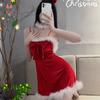 Camisola Disfraz de Navidad Talla Grande Delgado Sexy Vestido Cosplay Halloween Uniforme Peludo 1884