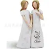 Amistad de Hermanas Transfronteriza Ángeles Artesanías de Resina Adornos Decoración de Escritorio de Oficina Regalos Moderno Sencillo y Exquisito