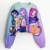 Sudadera Corta Demon Slayer Huntrix K-Pop Sudadera Infantil Sudadera de Manga Larga para Niñas Chaqueta de Moda