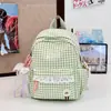 Nova Mochila de Viagem de Renda Xadrez para Meninas de Verão, Mochila Escolar para Alunos do Ensino Fundamental, Pequena Mochila para Passeio de Primavera e Piquenique para Mulheres