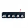 Panel de interruptores a prueba de agua multiposición para modificación de automóviles, barcos y yates, panel combinado de interruptor basculante de 3 posiciones e interruptor de luz LED