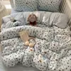 Roupa de Cama Classe A para Maternidade e Bebês Capa de Edredom Individual Algodão Fofo de Camada Dupla Estilo Ins Capa de Edredom para Dormir sem Roupas Capa de Edredom para Dormitório Estudantil