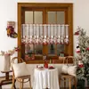 Cortinas translúcidas rústicas para ventana, cortinas para puerta estilo americano, cortinas de café, cortinas de encaje bordado transfronterizo semiopacas, venta al por mayor de fabricantes transfronterizos