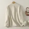 Toma real: Nuevo top de mujer estilo chino, cárdigan abotonado con cuello mao vintage, atuendo de té Zen, chaqueta tradicional china de algodón y lino